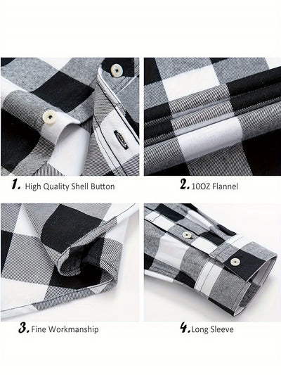 Camisa de Manga Larga con Solapa Elegante para Hombre - Image 29
