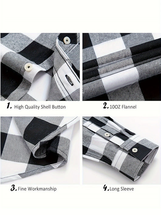 Camisa de Manga Larga con Solapa Elegante para Hombre - Image 29