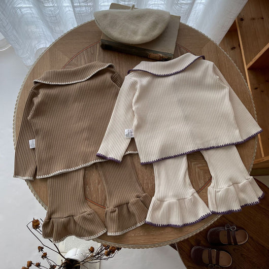 Conjunto de Dos Piezas Cardigan Tejido y Pantalón Acampanado para Bebé - Image 16