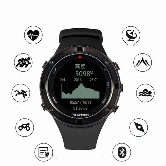Reloj Deportivo Multifunción con Brújula, Altímetro y Barómetro