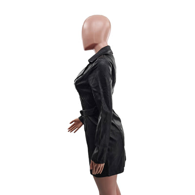 Chaqueta de Cuero Motociclista Slim Fit para Mujer - Image 10