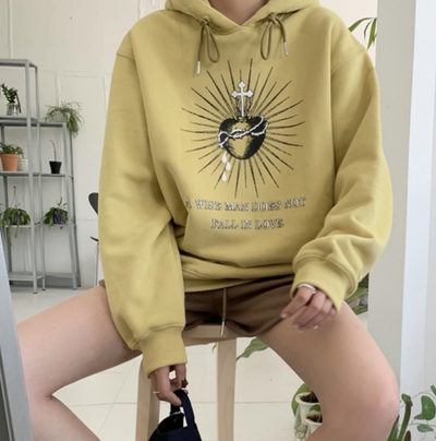 Sudadera Estampada con Capucha y Abrigo Retro de Terciopelo - Image 12