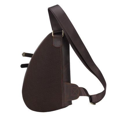 Bolsa de Pecho Retro en Cuero - Mochila Cruzada para Deportes y Viajes - Image 4