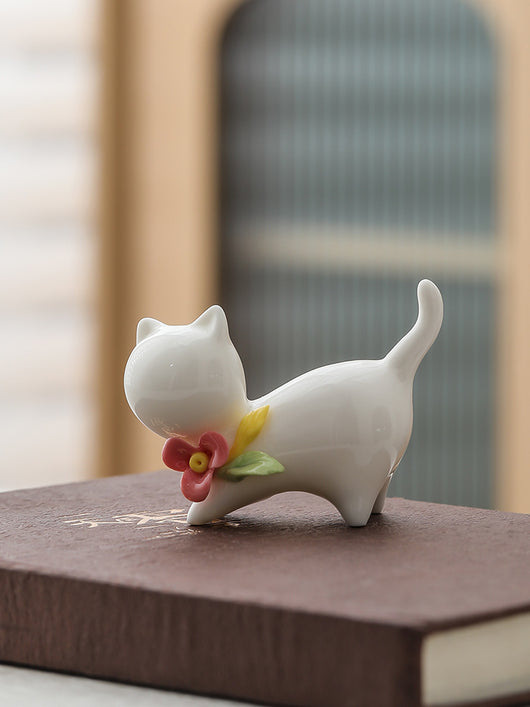 Juego de Ceremonia de Té Felino en Cerámica - Image 27