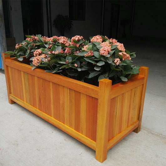Jardinera Comercial de Madera Maciza para Espacios Públicos