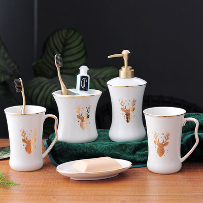 Juego de Baño de Cerámica - Set de 4 Piezas Elegante - Image 9