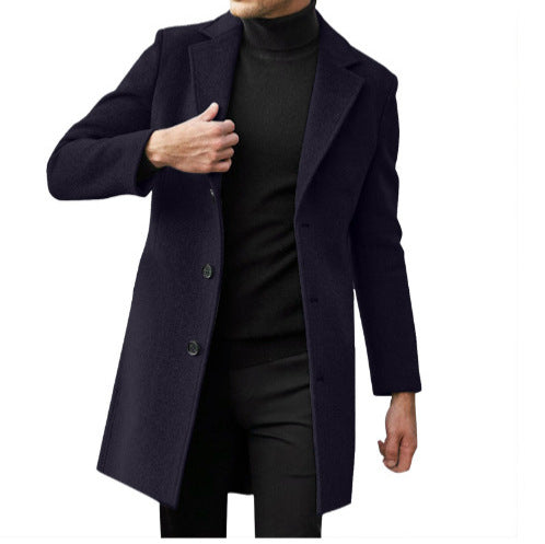Abrigo de Lana para Hombre Manga Larga Otoño Invierno - Image 2