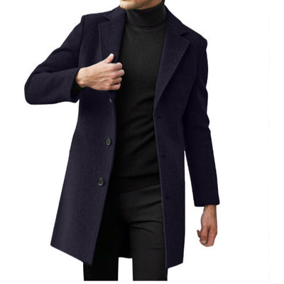 Abrigo de Lana para Hombre Manga Larga Otoño Invierno - Image 2
