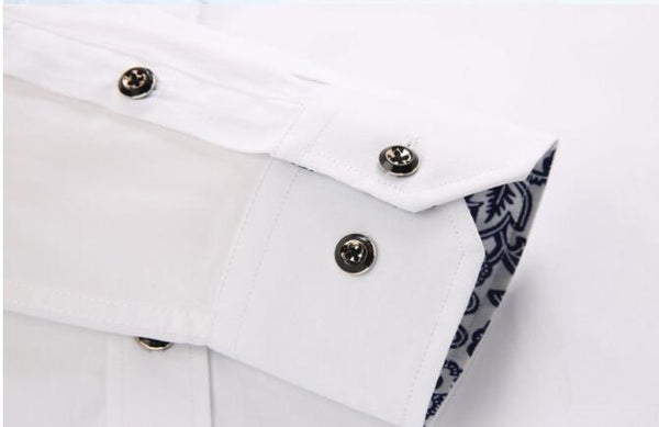 Camisa Térmica Manga Larga Azul y Blanco con Diseño Porcelana
