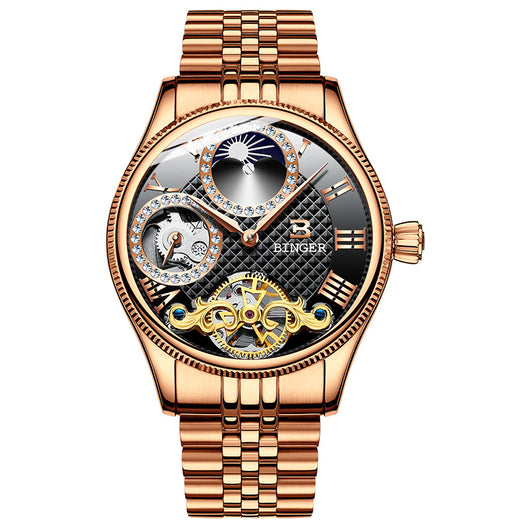 Reloj Automático Esqueleto de Acero Inoxidable Resistente al Agua - Image 11