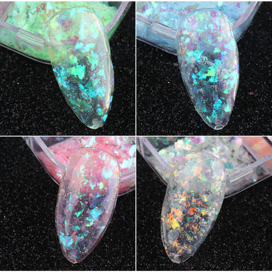 Lentejuelas para Uñas Diseño Hada Mariposa Irregular Efecto Hielo - Image 6