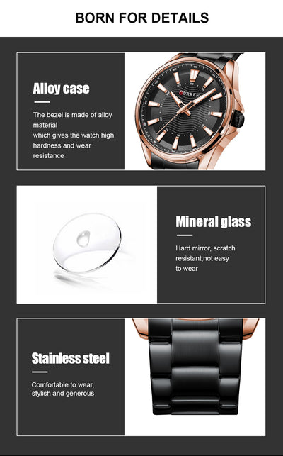 Reloj de Acero Inoxidable para Hombre Resistente al Agua - Image 13