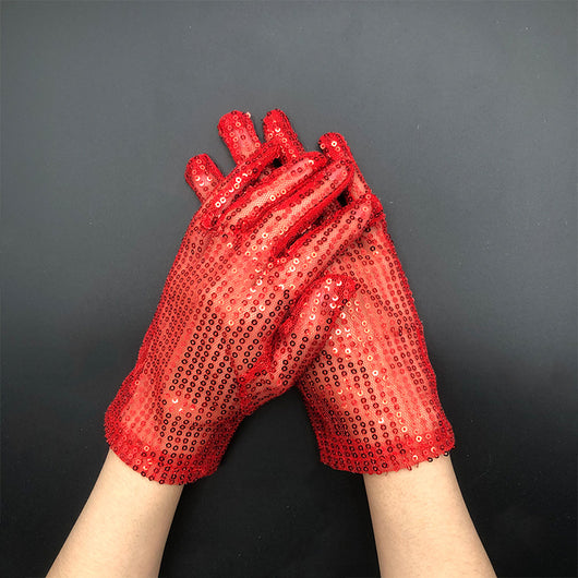 Guantes Reflectantes con Lentejuelas para Presentaciones Escénicas - Image 7