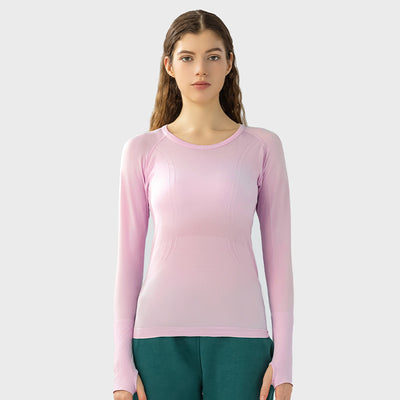 Playera Deportiva Mujer Cuello Redondo Ajustada y Transpirable - Image 18