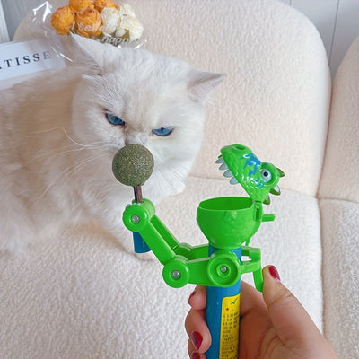 Juguete Interactivo Robot Dinosaurio con Catnip para Gatos - Image 11