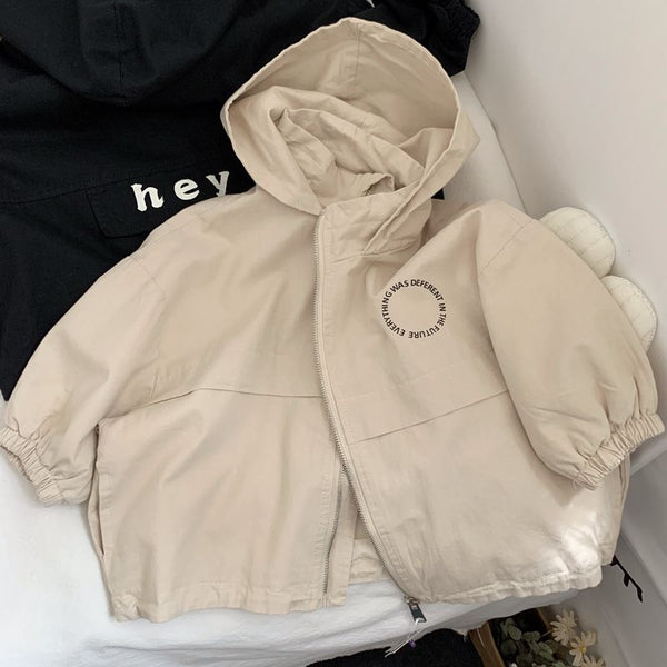 Chaqueta Impermeable Letras Infantil Unisex