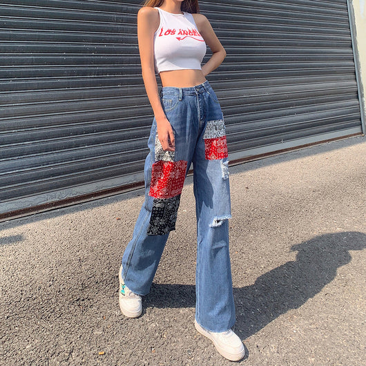 Pantalones Rectos Rotos Street Style para Mujer - Image 17