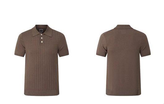 Polo Tejido Elástico Manga Corta para Hombre - Image 26
