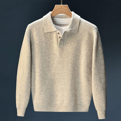 Suéter Retro Tejido Liso para Hombre - Comodidad de Invierno - Image 3