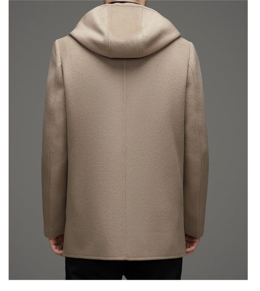 Abrigo de Lana Reversible con Capucha para Hombre - Invierno Premium - Image 29