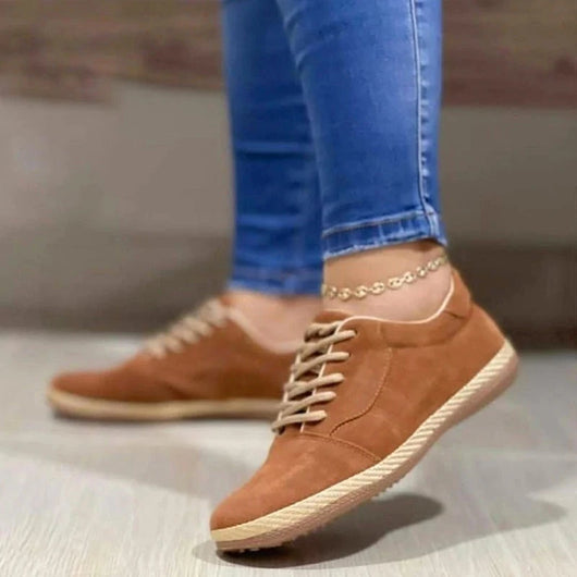 Zapatos Planos Cómodos para Mujer con Cordones y Punta Redonda - Image 9