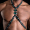 Cadena de Pecho Hip-hop Verde Diamante - Estilo Urbano Moderno