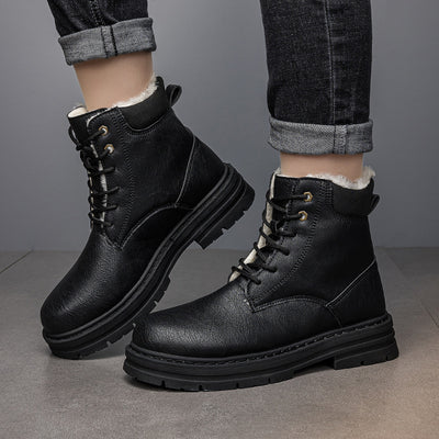 Botas Vaqueras Western para Hombre Invierno Cálidas Suela Gruesa Estilo Retro - Image 16