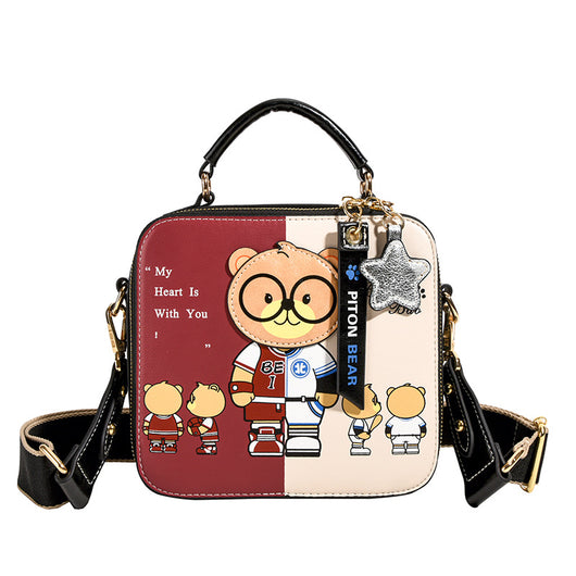 Bolsa Cuadrada Portátil con Osito de Dibujos Animados - Image 5