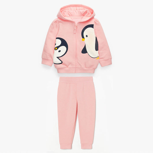 Conjunto de Forro Polar para Niñas con Capucha y Manga Larga - Image 3