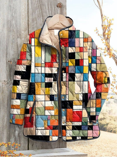 Chaqueta Acolchada para Mujer con Estampado Floral Digital - Image 16