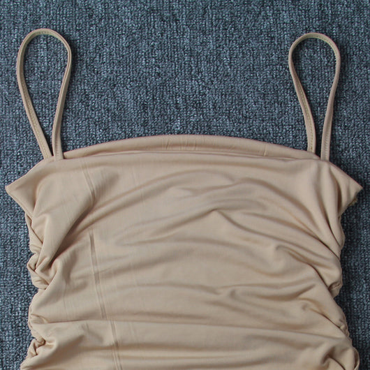 Vestido de Club Plisado con Escote Cruzado - Image 52