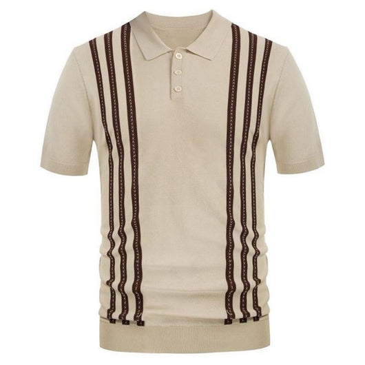 Polo Casual Manga Corta a Rayas para Hombre - Image 5