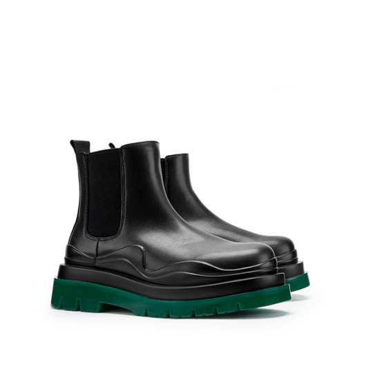 Botas Martín Verde de Caña Alta Invierno Forradas Estilo Retro Suela Gruesa - Image 2