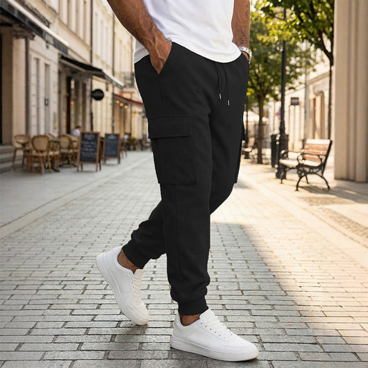 Pantalones de Trabajo Casual para Hombre con Múltiples Bolsillos y Cordón Ajustable - Image 9