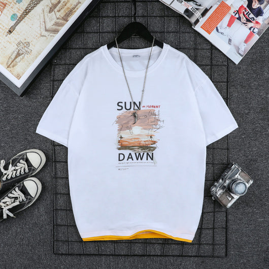 Camiseta de Algodón Puro para Hombre - Manga Corta Trend Tide - Image 11