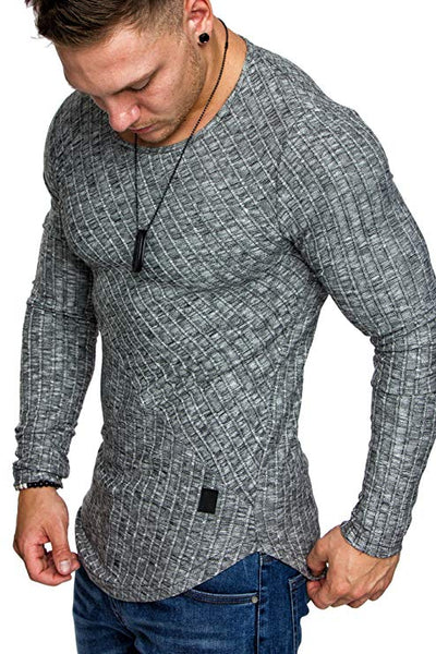 Camisa de Cuero Europeo Clásica con Cuello Redondo y Manga Larga - Image 6