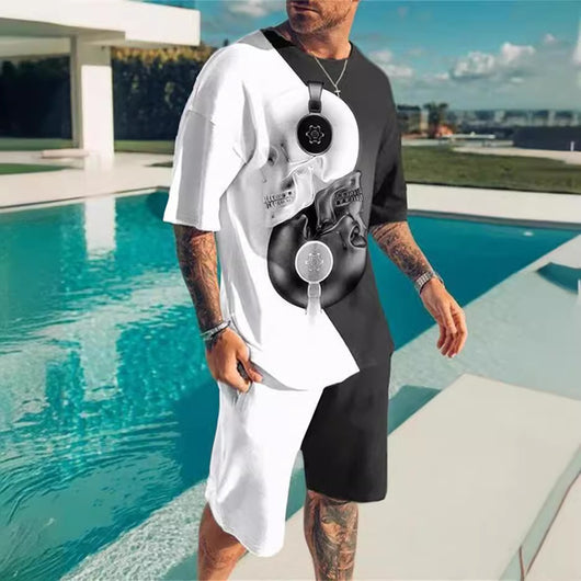 Conjunto Oversize 3DT: Camiseta y Shorts Cómodos para Hombre