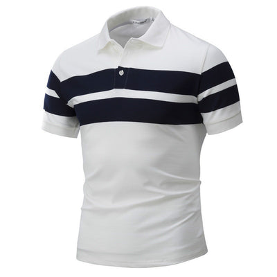 Polo Camiseta Slim Fit a Rayas Manga Corta Estilo Europeo Casual - Image 4