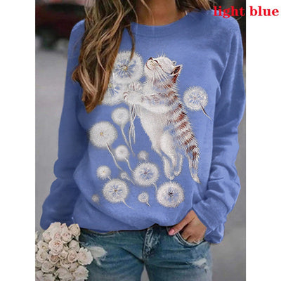 Playera Casual Estampada con Dibujos Animados para Mujer - Image 9