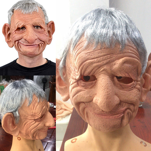 Máscara de Cabeza Calva de Abuelo - Cobertura Látex Realista - Image 19