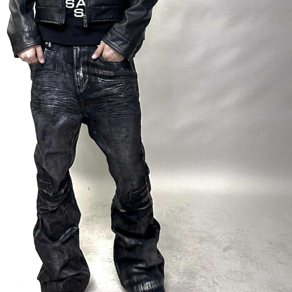 Pantalones Vaqueros Desgastados para Hombre con Efecto Bronceado y Micro-elasticidad