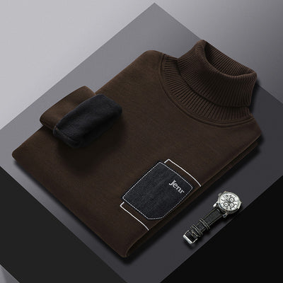 Suéter Cuello Alto Hombre con Bolsillos Falsos - Image 9