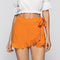 Shorts Culotte con Lunares y Cintura Fruncida - Estilo Europeo