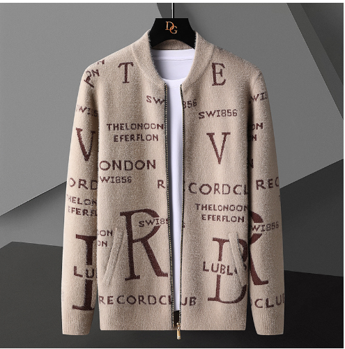 Cardigan de Punto Casual para Hombre en Terciopelo Visón Trendy - Image 7