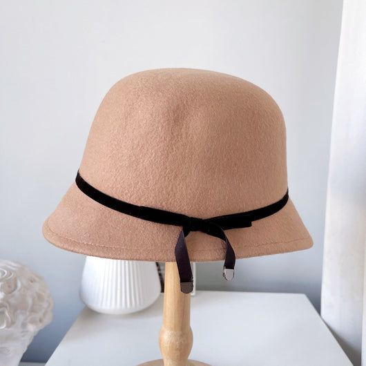 Sombreros de Fieltro de Lana para Mujer con Moño Elegante - Image 8