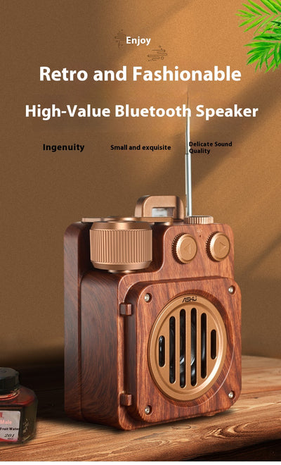 Parlante Bluetooth Inalámbrico Retro Compacto - Image 10
