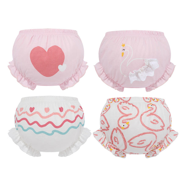 Shorts Triangulares con Moño para Niñas y Niños - Pantalones Cortos Estilo Pan