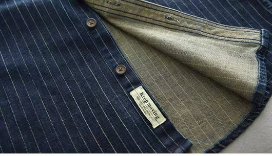 Camisa Denim a Rayas para Hombre - Estilo Ejecutivo - Image 16