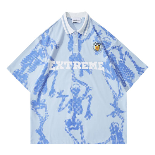 Polo Cuello Alto Estampado Calavera Oversize Manga Corta - Image 12