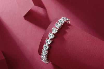 Pulsera de Plata Lujo Diario - Conjunto Elegante con Moissanita Premium y Baño de Platino - Image 10